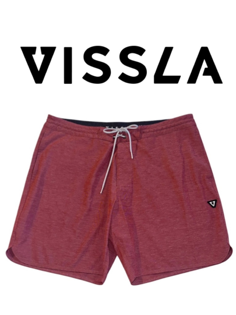 VISSLA Red Stoke’m Board Shorts Stretch Athleisure Hybrid Sleek M1133STO Men 38